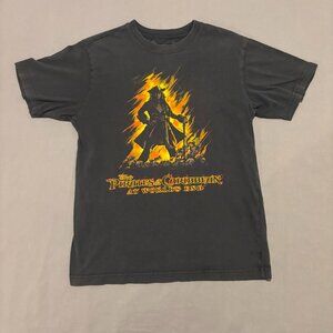 Pirates of the Caribbean T Shirt Small Black‎ Short Sleeves Y2K Casual Disney